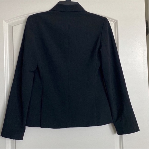 Gap Vintage Black Wool Blend Long Sleeve Button Front Blazer Coat Jacket Size 0 - Picture 2 of 3